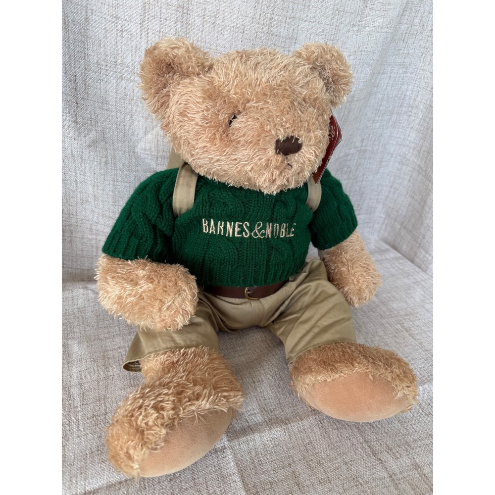 Barnes & Noble Barnsie Bear Herrington Teddy Bears NWT Plush Sweater Backpack